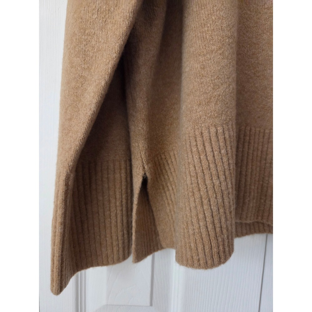 J. Crew Mockneck Sweater Extra-Soft Yarn Women L Heather Camel NWT $110 CU698 - Picture 3 of 7